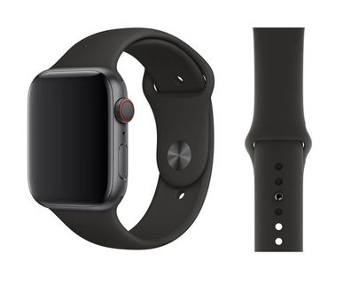 Original Apple Sport Armband S/M + M/L 42/44/45mm MTPL2ZM/A Black 2. Gen Gut