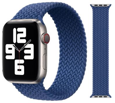 Original Apple Braided Solo Loop Armband 42/44/45mm Größe 10 Atlantic Blue