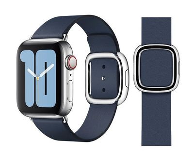 Original Apple Modern Buckle Armband Größe L 38/40/41mm MXPF2ZM/A Deep Sea Blue Gut