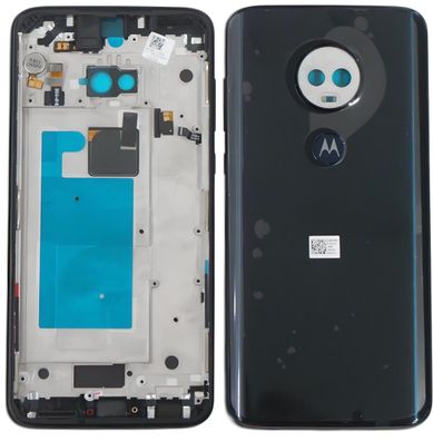 Original Motorola Moto G7 Plus XT1965-3 Backcover Akkudeckel Kameraglas Schwarz