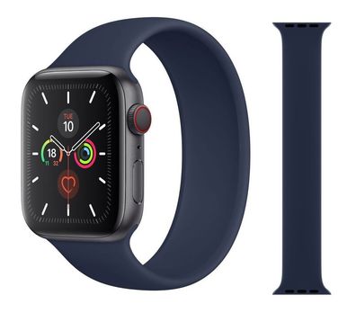 Original Apple Solo Loop Armband 42/44/45mm Größe 4 Deep Navy