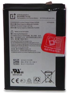 Original OnePlus BLP813 Akku Accu Batterie Für OnePlus Nord N100 5000mAh