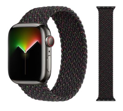 Original Apple Braided Solo Loop Armband 38/40/41mm Größe 9 Black Unity
