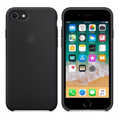 Original Apple iPhone 8 / 7 / SE 2020 / SE 2022 Silikon Case MQGK2ZM/A Black