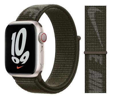 Original Apple Nike Sport Loop Armband 38/40/41mm ML2V3ZM/A Cargo Khaki Swoosh