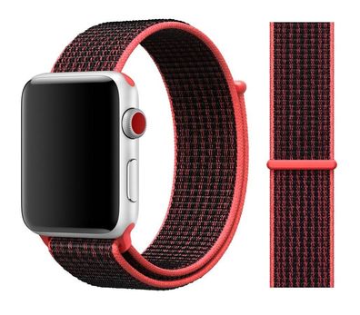 Original Apple Nike Sport Loop Armband 38/40/41mm MRPD2ZM/A Bright Crimson/Black