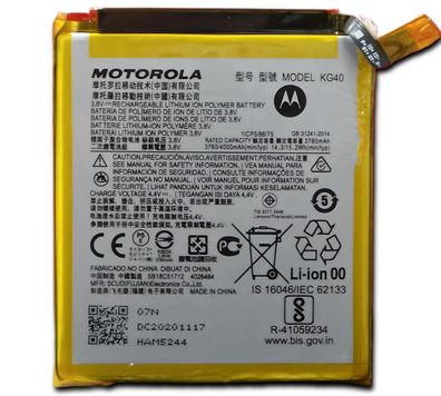 Original Motorola KG40 Akku Für Moto G8 Play / Moto One Macro 4000mAh