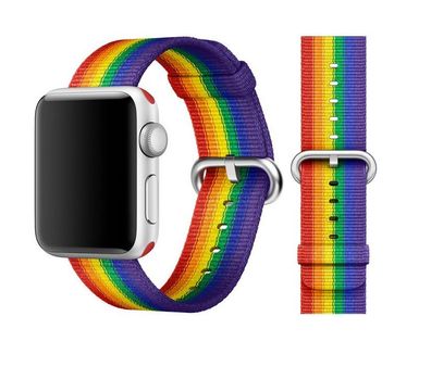 Original Apple Woven Nylon Armband 38/40/41mm MQ4F2ZM/A Pride Edition 2017 OVP