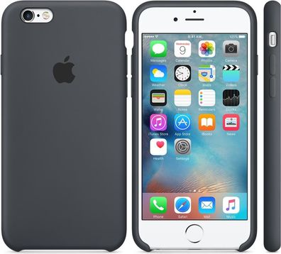 Original Apple iPhone 6 / 6S Silikon Case MKY02ZM/A Schutzhülle Charcoal Gray