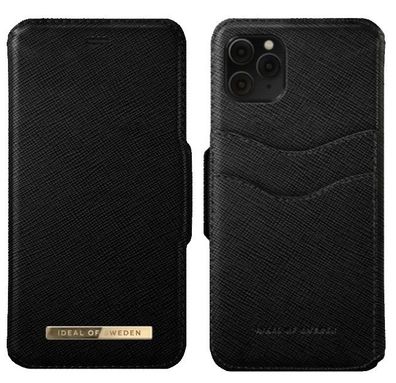 iDEAL OF SWEDEN iPhone 11 Pro/XS/X Fashion Wallet Case Leder Schutzhülle Black