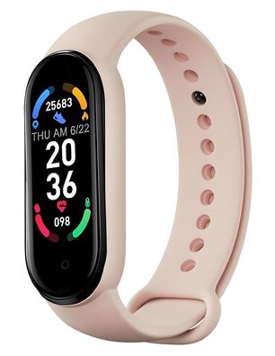 Wisam® Smart Band M7 Fitness Schlaf Gesundheits Schritte Tracker Band Magic Pink