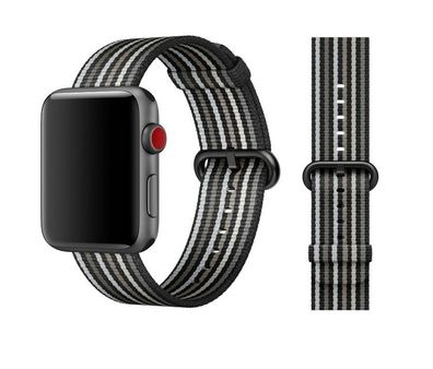 Original Apple Woven Nylon Armband 38/40/41mm MRHC2ZM/A Black Stripe