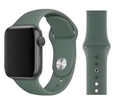 Original Apple Sport Armband M/L 38/40/41mm MWUR2ZM/A Pine Green Sehr Gut