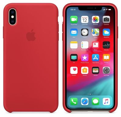 Original Apple iPhone Xs Max Silikon Case 6,5" MRWH2ZM/A Schutzhülle (Product) Red