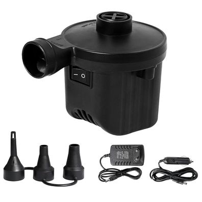 Wisam® Tragbare Zweiwege-Elektropumpe zum Aufpumpen/Entlüften mit 3 Düsen Schwarz