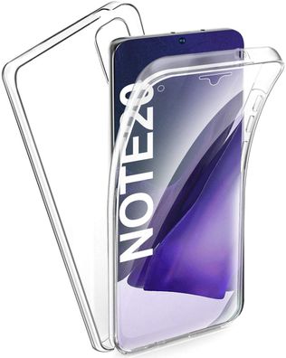 Full Cover Für Samsung Galaxy Note 20 Silikon 6,7" TPU 360° Transparent Case Schut