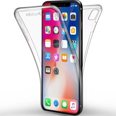 iPhone XS Max Full Cover Silikon 6.5" TPU 360° Transparent Schutzhülle