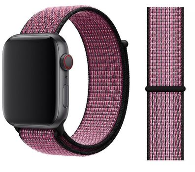 Original Apple Nike Sport Loop Armband 42/44/45mm MWU42ZM/A Pink Blast/True Berry