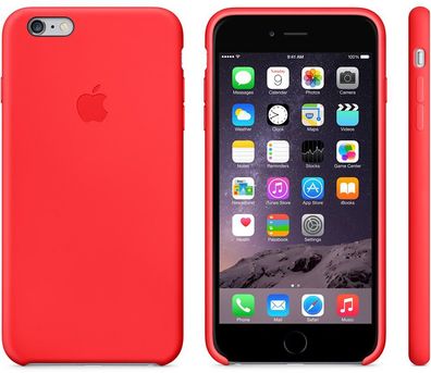 Original Apple iPhone 6 Plus / 6S Plus Silikon Case MGRG2ZM/A (Product) Red Neu OVP