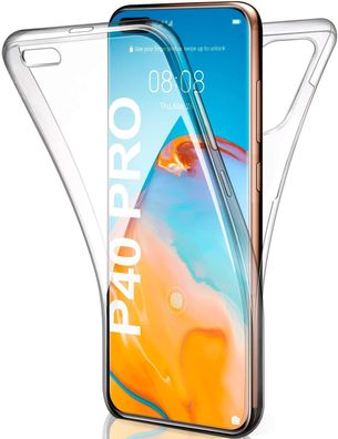 Huawei P40 Pro Full Cover Silikon 6,58" TPU 360° Transparent Schutzhülle