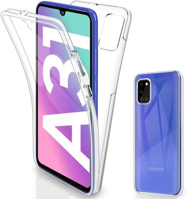 Full Cover Für Samsung Galaxy A31 Silikon 6,4" TPU 360° Transparent Case Schutzhülle