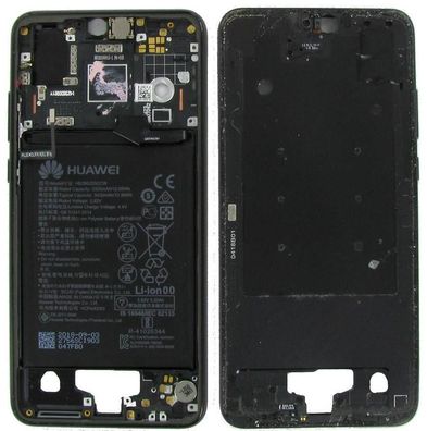 Original Huawei P20 Mittelrahmen Tasten Rahmen + Akku HB396285ECW Black