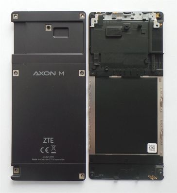 Original ZTE Axon M Z999 Akkudeckel Hinten Backcover Grau Neu