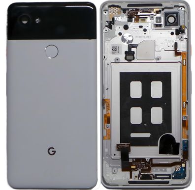 Original Google Pixel 2 XL G011C Akkudeckel Rahmen Weiß Sehr Gut