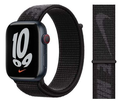 Original Apple Nike Sport Loop Armband 38/40/41mm ML2U3ZM/A Black Swoosh versiegelt