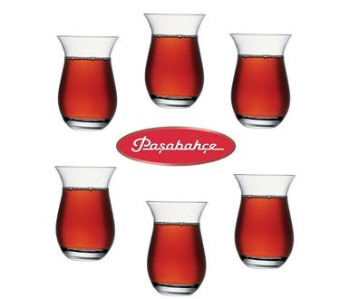 Pasabahce Grosse Türkische Teegläser, Orientalisches Teeglas 6 Stück, Galata 42611