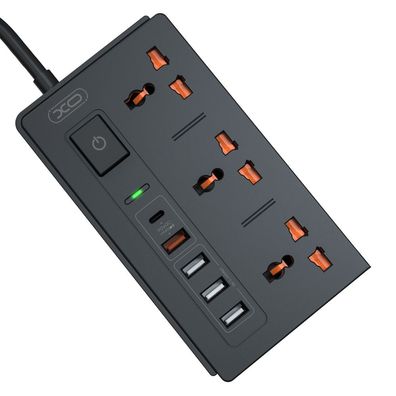 XO WL06 Verlängerungskabel Steckdose PD QC 3.01,8 m 1x USB-C 4x USB 10A 2300W