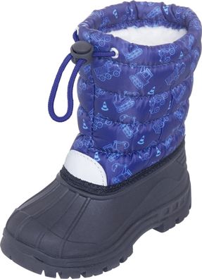 Playshoes Kinder Winterschuh Winter-Bootie Verkehr Marine