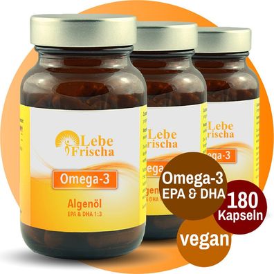 Omega-3 Algenöl EPA DHA für Herz und Gehirn essenzielle Fettsäuren