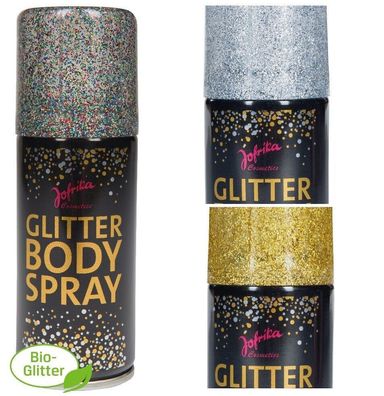 Jofrika - Bio Glitter Bodyspray, Biologisch abbaubar, Glitzer ohne Mikropartikel