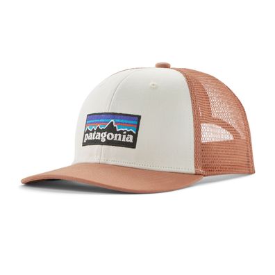 Patagonia Kids Snapback Trucker Cap p-6 logo: birch white