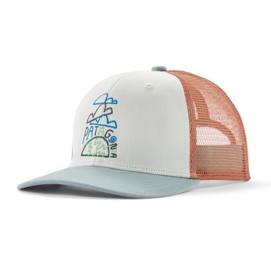 Patagonia Kids Snapback Trucker Cap clouds & earth: birch white