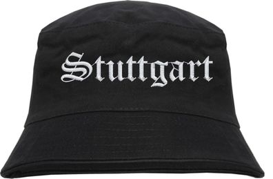 Stuttgart Fischerhut - Altdeutsch - bestickt - Bucket Hat Anglerhut Hut