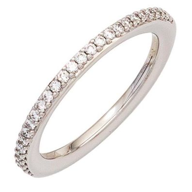 Damen Ring 585 Weißgold 26 Diamanten 0,21ct