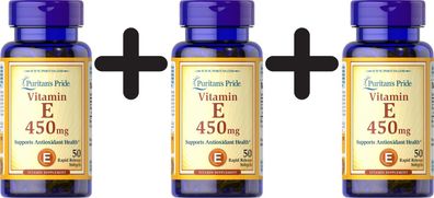 3 x Vitamin E, 450mg - 50 softgels