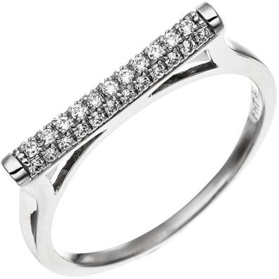 Damen Ring 925 Sterling Silber mit 35 Zirkonia