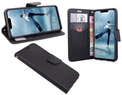 Buch Tasche kompatibel mit Huawei P Smart+ (Plus) Handy Hülle Etui Brieftasche