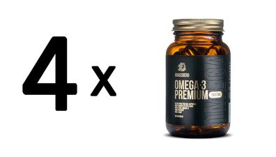 4 x Grassberg Omega-3 Premium 1000mg (60 caps) Unflavoured