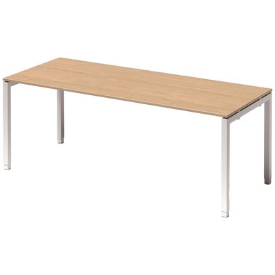 Bisley Cito höhenverstellbarer Schreibtisch 200x80 cm, Tischplatte in Ahorn, Gestell