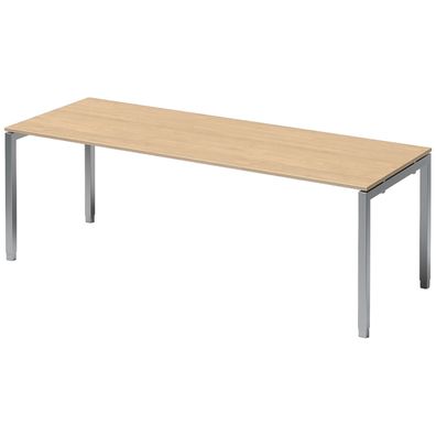 Bisley Cito höhenverstellbarer Schreibtisch 220x80 cm, Tischplatte in Ahorn, Gestell