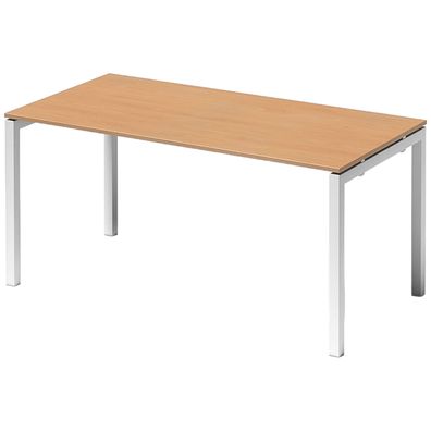 Bisley Cito höhenverstellbarer Schreibtisch 160x80 cm, Tischplatte in Buche, Gestell