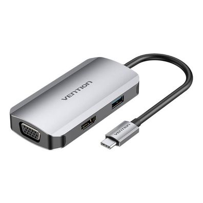 USB-C Dockingstation auf HDMI - USB 3.0, PD 0,15m grau - 5 Gbit/s