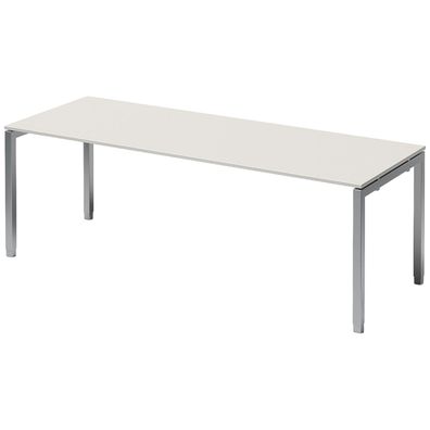 Bisley Cito höhenverstellbarer Schreibtisch 220x80 cm, Tischplatte in grau, Gestell i