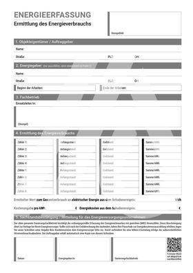 Energieerfassung Formular A4-Block selbstdurchschreibend