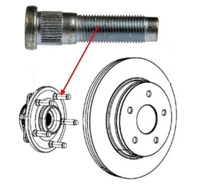 Radbolzen 9/16" Dodge Ram 1500 Bj:02-11 vorn/hinten