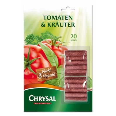 Chrysal Tomaten & Kräuter Düngestäbchen - 20 Stück